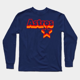 Astros and Star Retro Long Sleeve T-Shirt